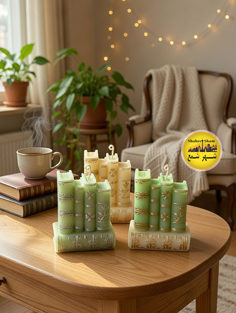 شمع تزئینی کوچک 2 شمع تزئینی کتاب کوچک