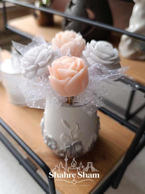 باکس گل رز شمعی مینیاتوری