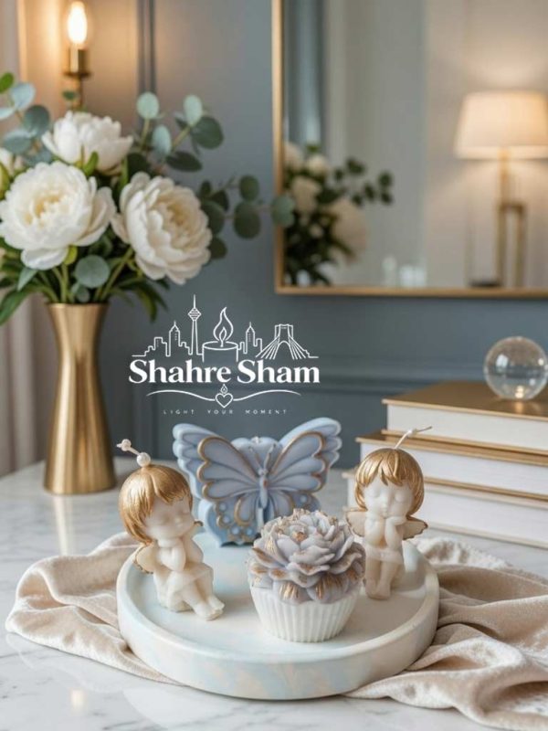 angel-and-butterfly-candle-set ست شمع فانتزی فرشته و شمع پروانه