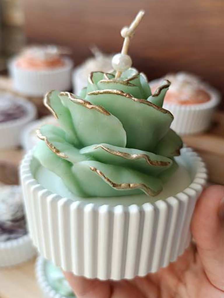 شمع شات گل رز