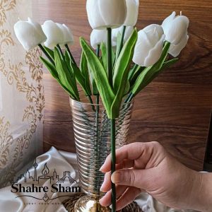 شاخه گل لاله شمعی سفید