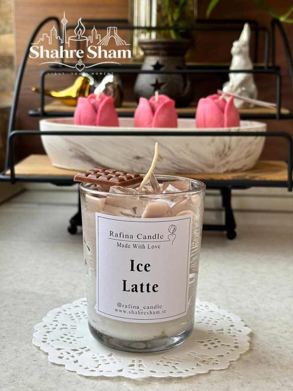 شمع لیوانی آیس لاته ICE LATTE