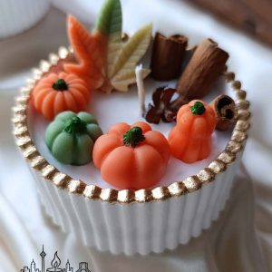 شمع کدو حلوایی پاییزی