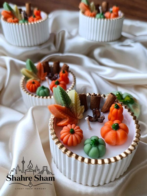 شمع کدو حلوایی پاییزی