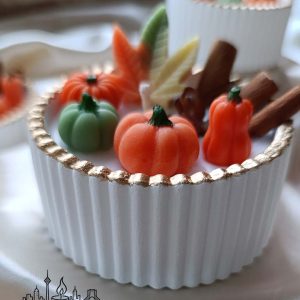 شمع کدو حلوایی پاییزی