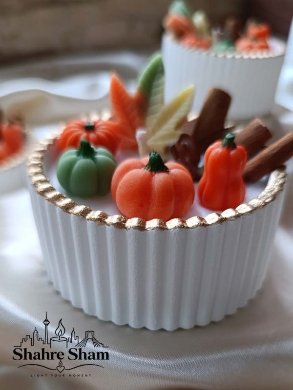 شمع کدو حلوایی پاییزی
