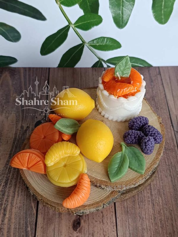 شمع کیک میوه ای پرتقال